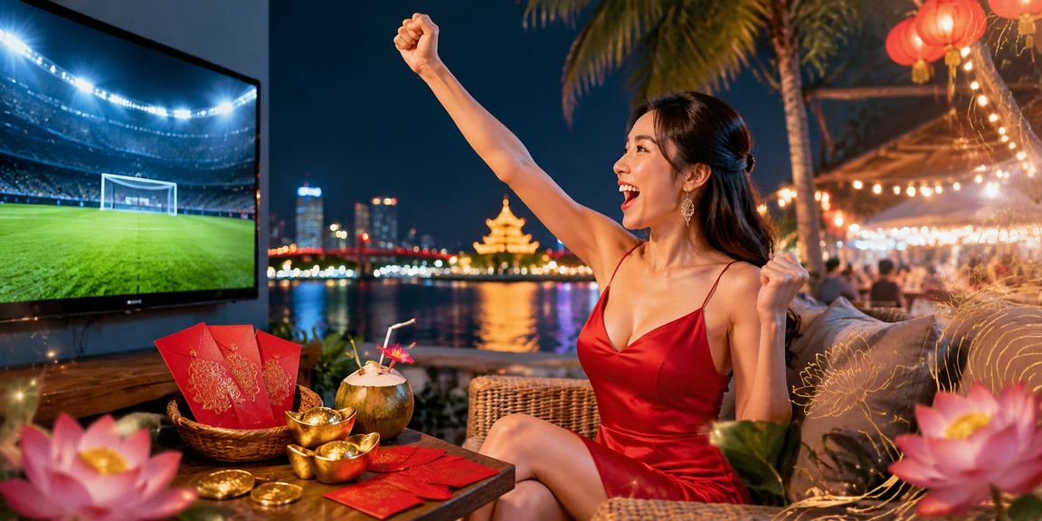 Phong bì đỏ tiền thưởng tại chợ đêm Hà Nội gợi lên không khí lễ hội và khuyến mãi